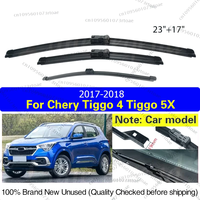 

Car Wiper For Chery Chirey Tiggo 4 Tiggo 5X 2017 - 2018 Front Rear Wiper Blade Windshield Windscreen Window Rain Brushes 23"+17"