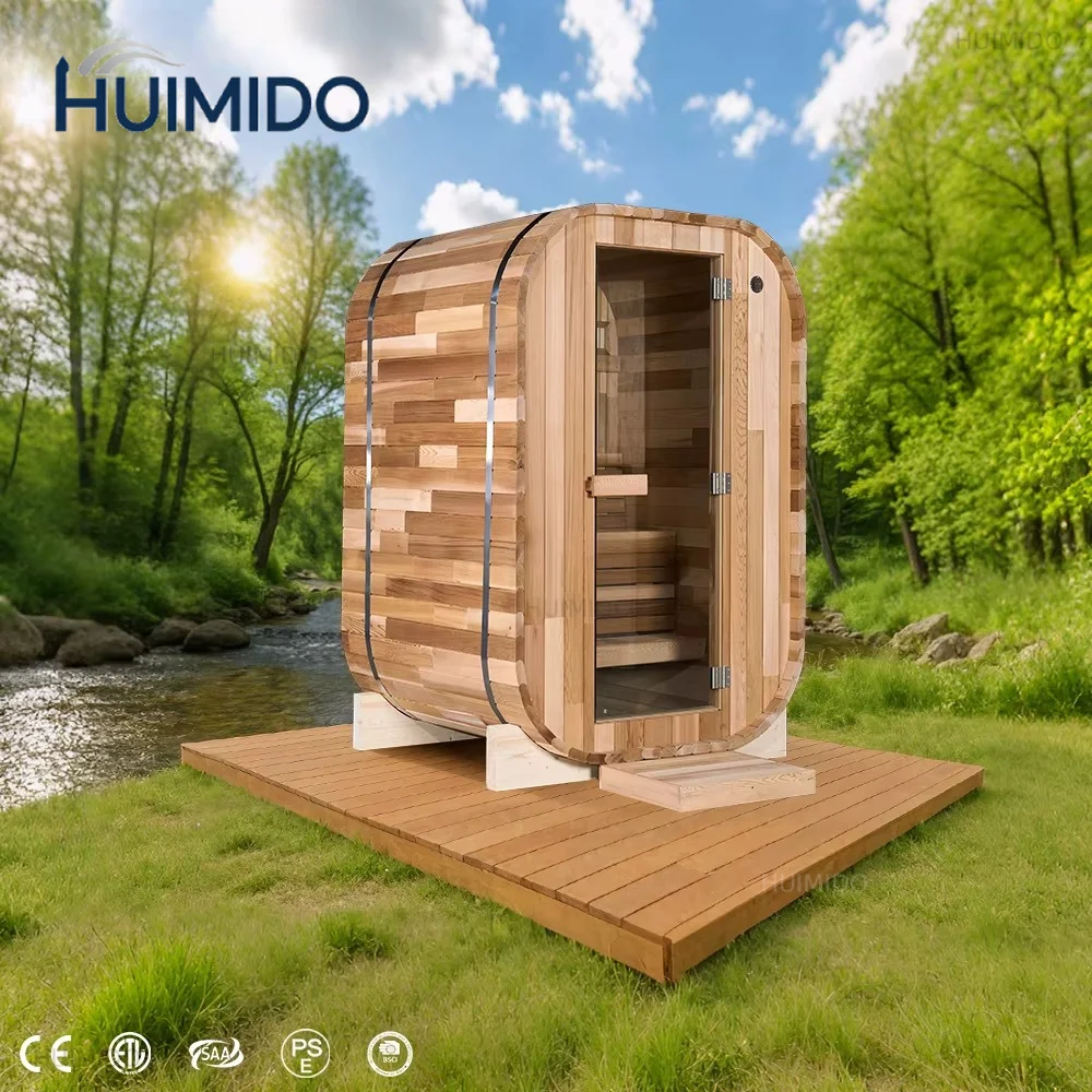 1-Person cube sauna, compact capsule sauna, suitable for personal recovery and healing, customizable