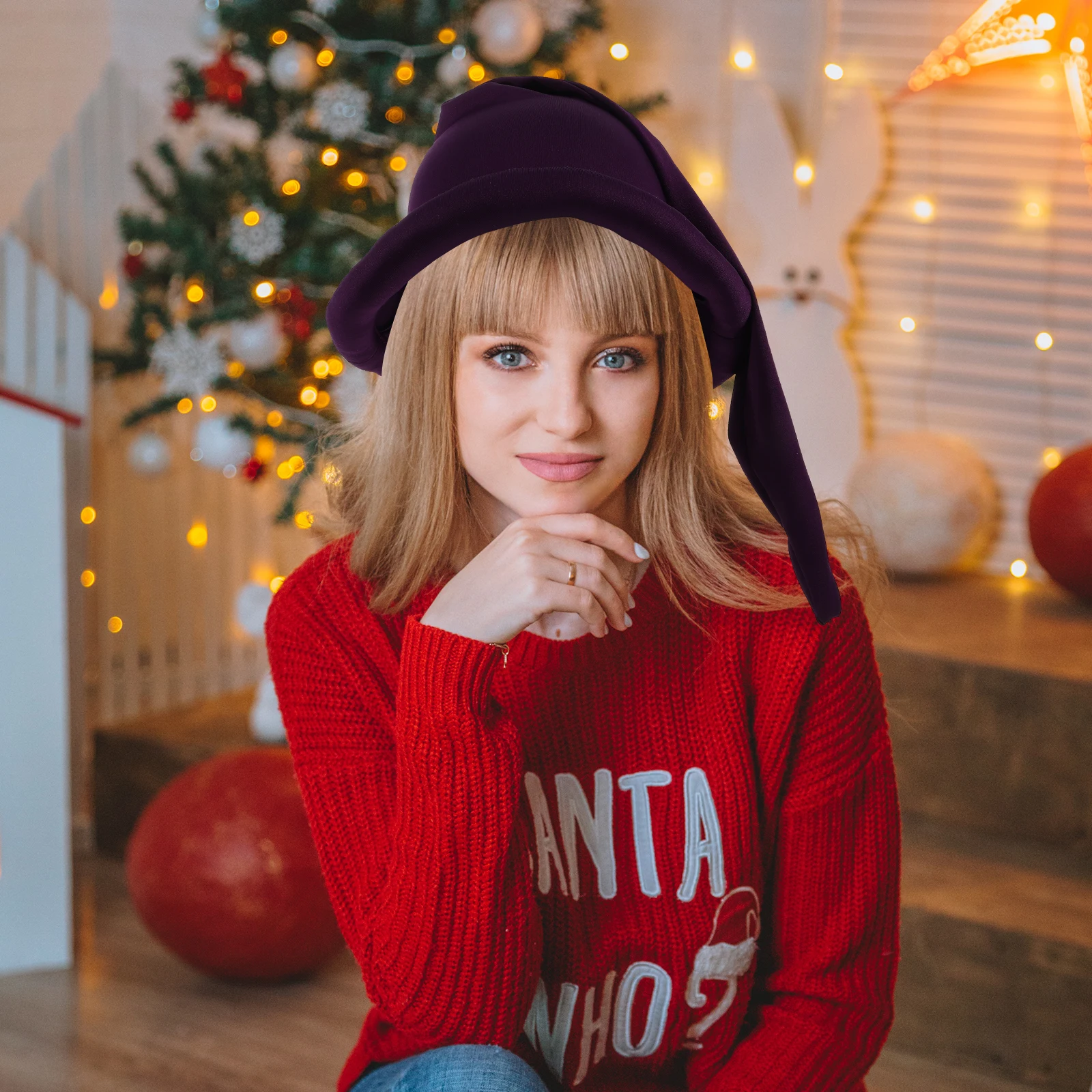 

Christmas Hat Gnome Party Hats For Adults Dwarf Costume Accessories Masquerade Decorative Props Cosplay Headdress