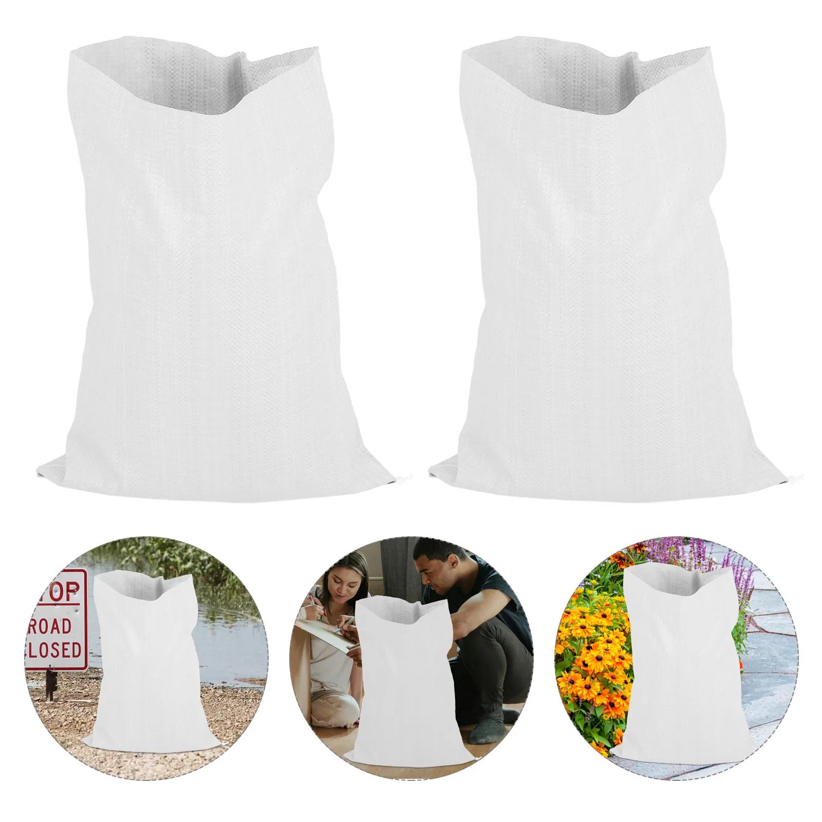 

20 PCS Flood Control Sandbags Construction Empty for Flooding Water Barrier Pp Protection