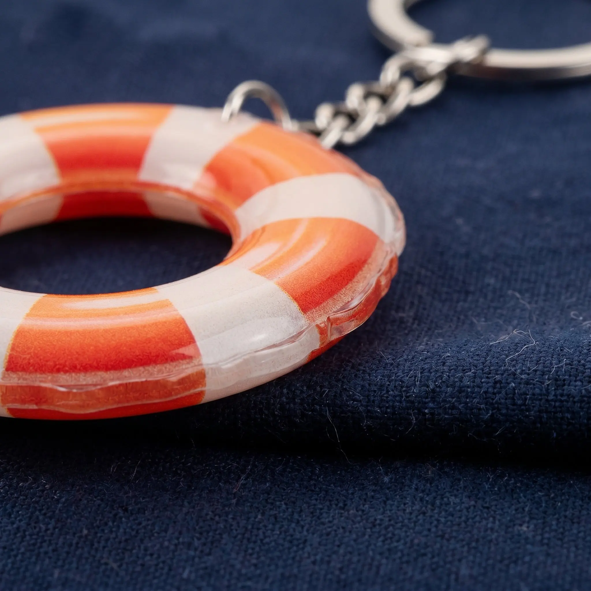 6Pcs Life Saver Keychain Flat Acrylic Pendant Lifeguard Ring Charm Keychain for Women Men Swimming Bag Decoration