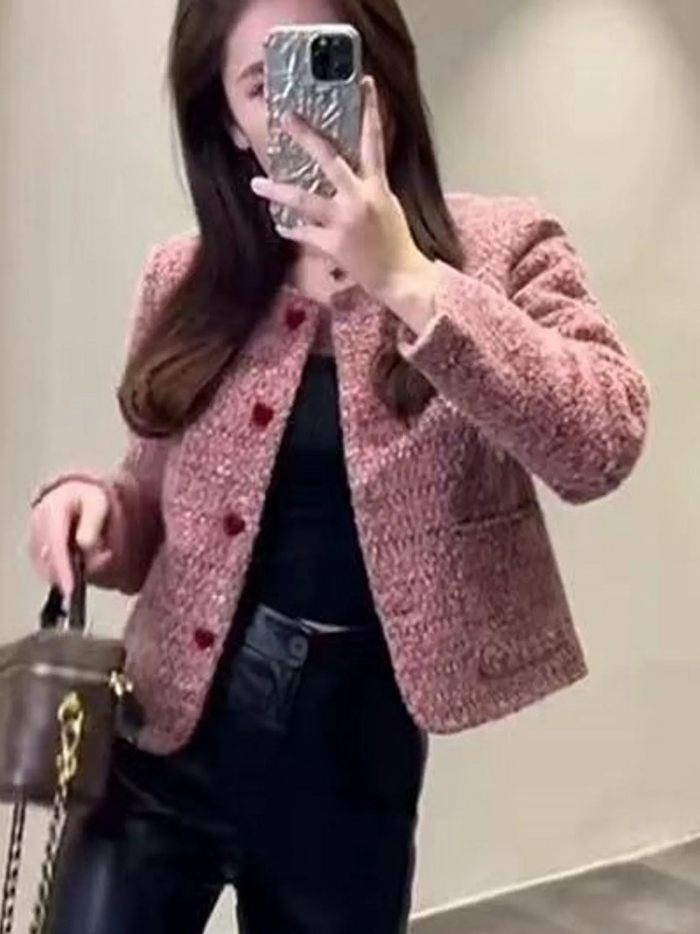 Retro Thiened Cotton Lined ort Quilted Jaet Women's Autumn Winter Warm Small Size Faion Outerwear Top Buttoned Long S...