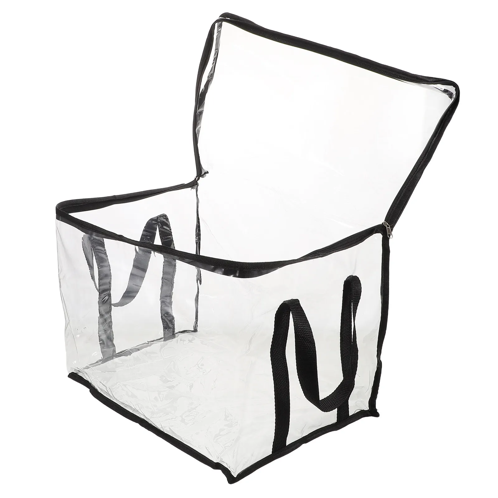 

Collapsible Transparent Book Storage Box Portable Clear Organizer Waterproof Student Book Cube Document Container