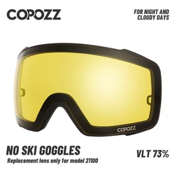 COPOZZ Polarize Olmayan Yedek Kayak Gözlüğü Lensi Model 21100 Kayak Gözlükleri Kar Gözlüğü Gözlük Lensleri (Yalnızca Lens)
