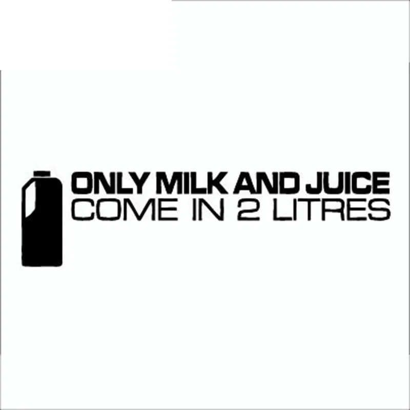 Hot Selling Cute Stickers Only Milk and Juice PVC Fashion Auto Window Bumper Sunscreen Waterproof Quality Outdoor Decals