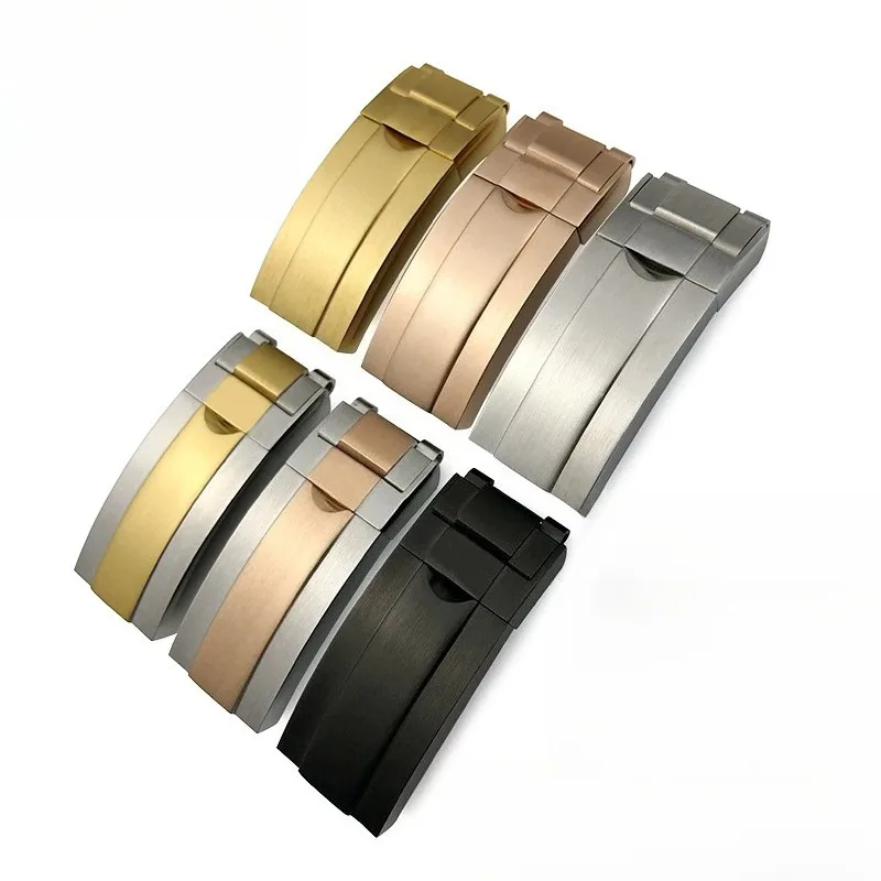 For  YGB Silicone Rubber Strap Buckle for L Black, Green and Blue Yacht Watch Buckle Accessories 16mm