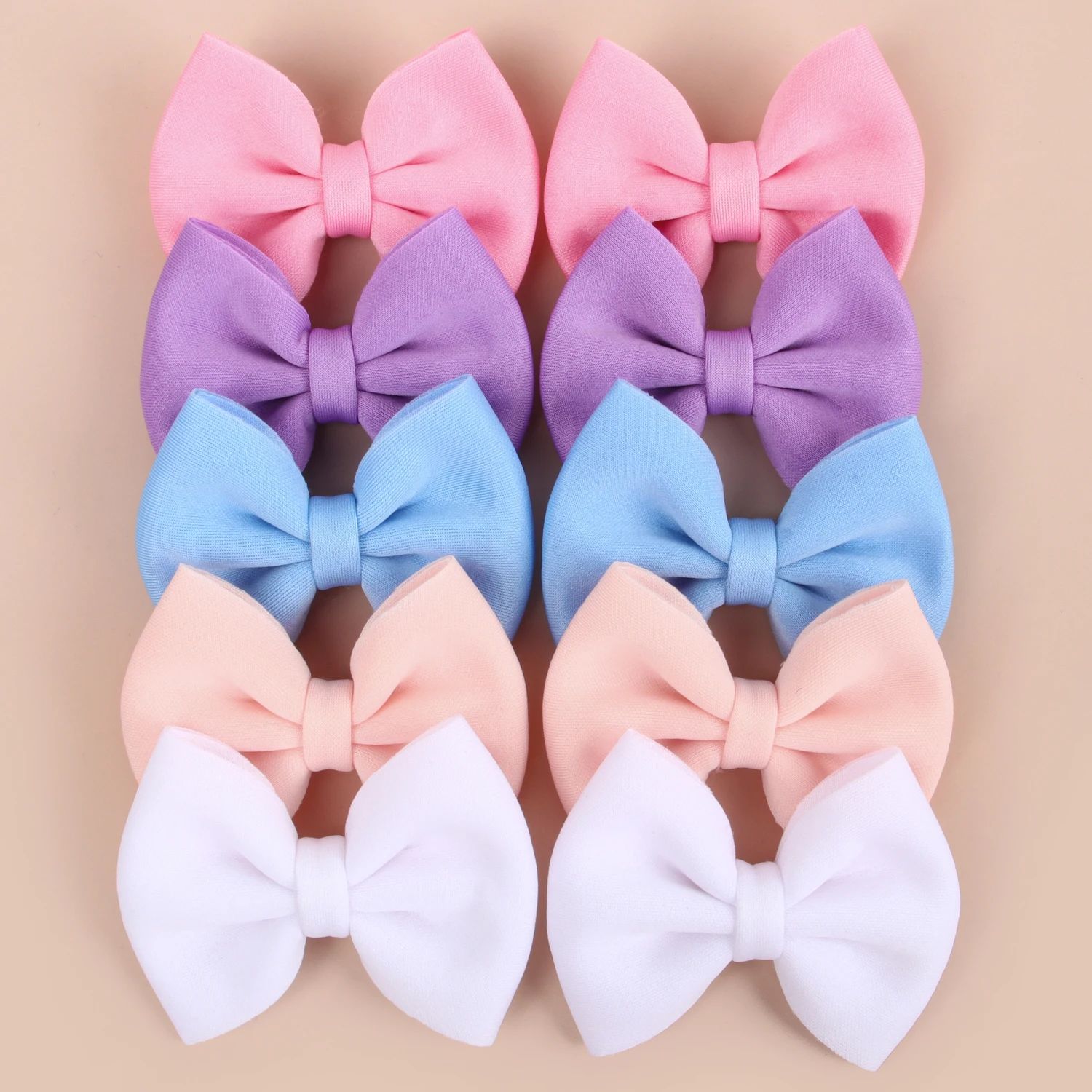 10pcs Fabric Hair Bows Hair Clips For Baby Girls 3inch Hair Bows Hairpins Barrettes Headwear Kids Children Hair Acesssories