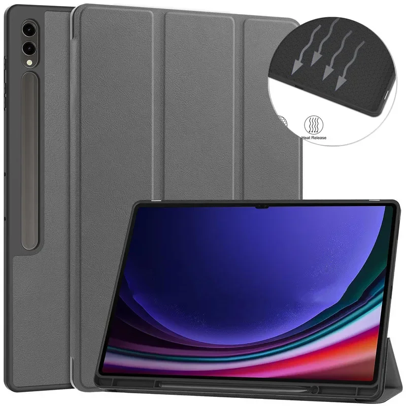 

Auto Sleep/Wake For Funda Samsung Tab S10 Ultra SM-X920 SM-X926B Smart Case Pencil Holder for Galaxy Tab S9 Ultra 14.6" Cover