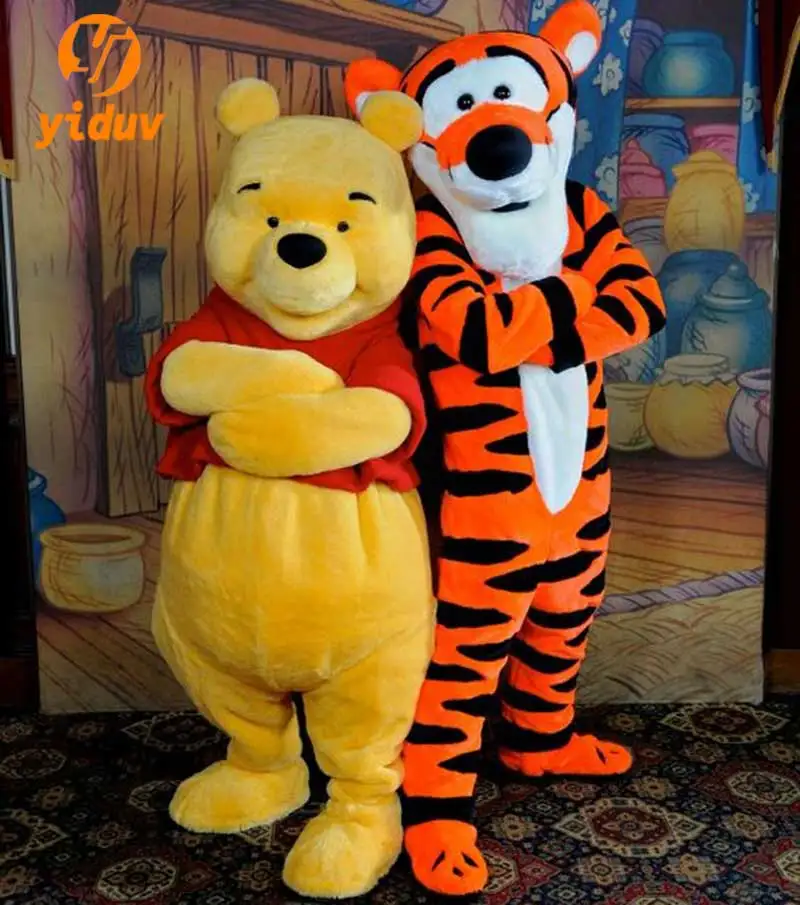 Disney Pooh Mascot Costume Winnie Bear Cartoon Character Cosplay Fancy Dress Suits Donald Duck Anime Characters Performance Prop