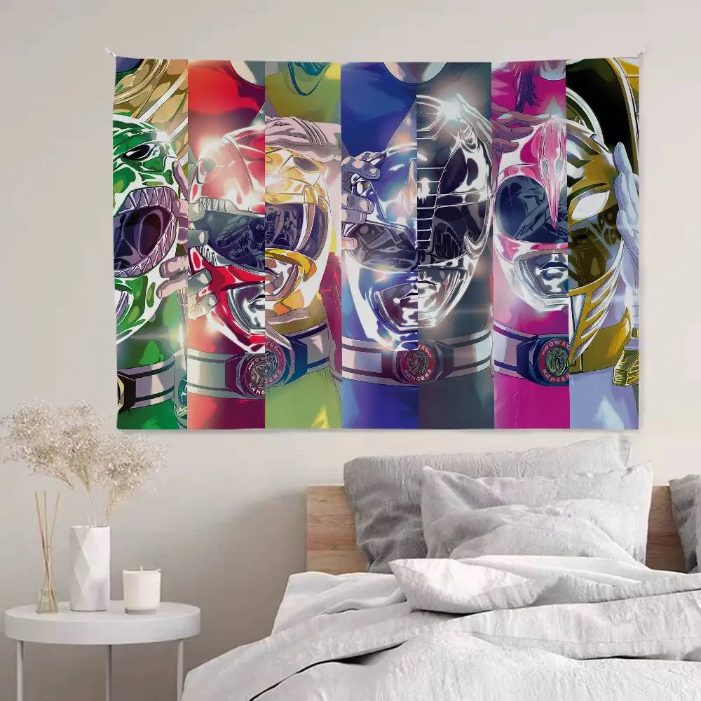 Movie Mighty Morphin Power Rangers Hanging Bohemian Tapestry Bohemian Wall Tapestries Mandala Kawaii Room Decor