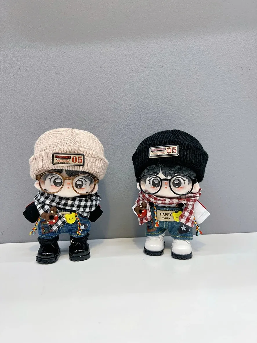 بدلة بغطاء رأس رائعة وسيم باللون الأبيض والأسود للأولاد ، ملابس دمية من القطيفة ، هدية ملابس غير رسمية ، موضة الخريف ، 10 *