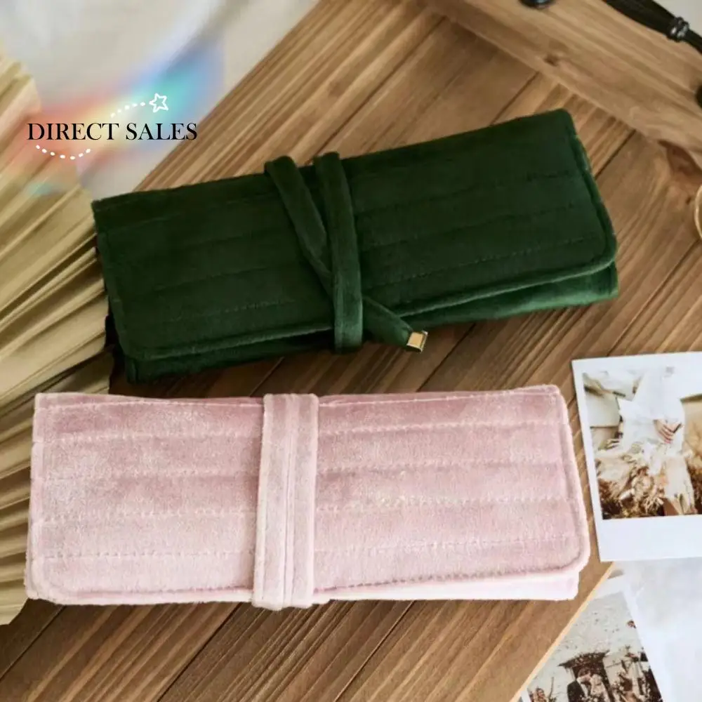 

Lace Up Velvet Jewelry Packing Bag Earrings Bracelet Necklace Jewelry Storage Bag Organizer Roll Pack Velvet Jewelry Holder