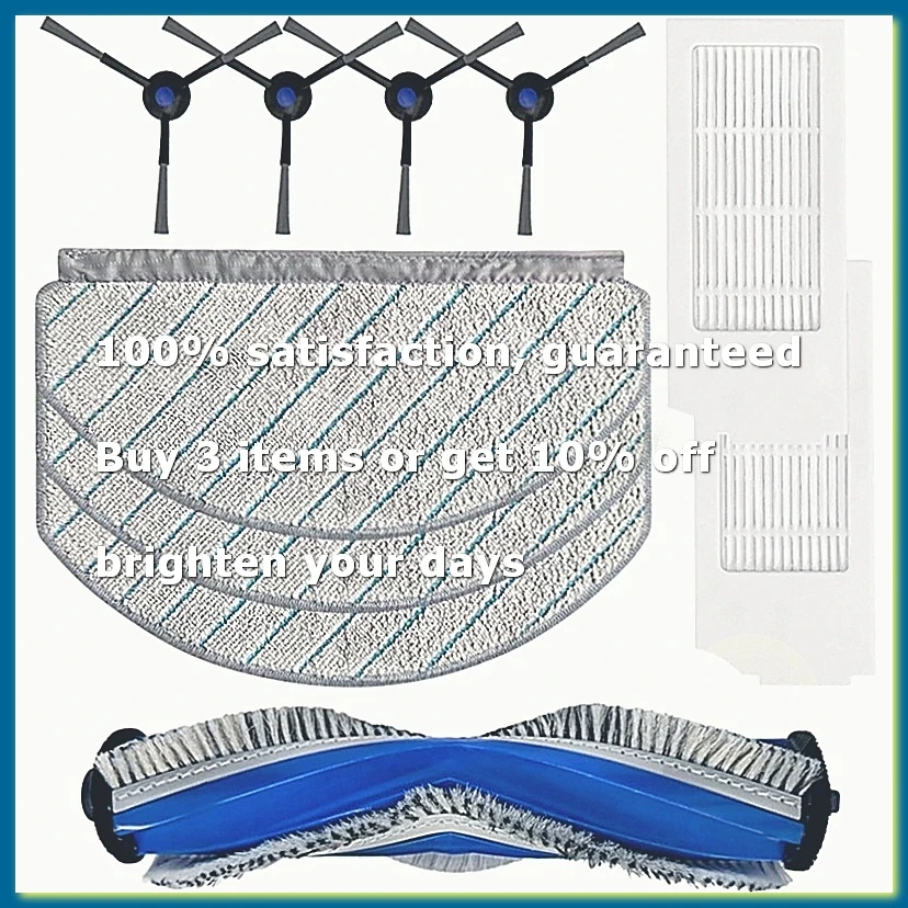 For N20/N20 Plus/N20 Robot Vacuum Replacement Parts Main Side Brush HEPA Filter Mop Cloth
