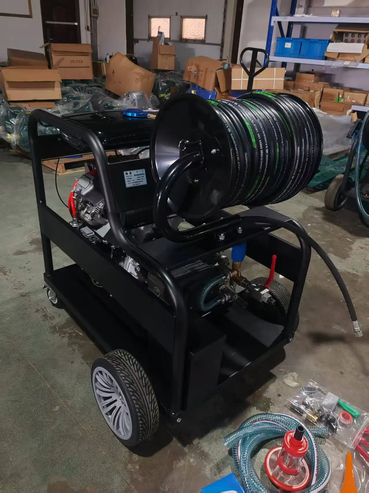 NEW 250 Bar 60L Drain Pipe Cleaner Professional Unblocking Efficient High Pressure Water Jet Pipe Sewer Cleaning Machine