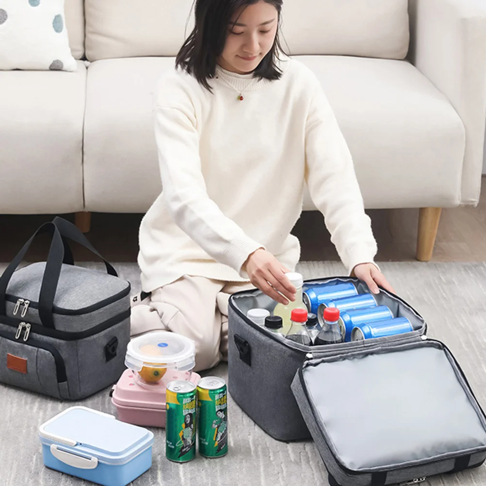 Insulated Meal Tote Bag Premium Thermal Lunch Carrier Bento Handled Keep Warm Fresh Preservation Food Delivery Portable Take-Out