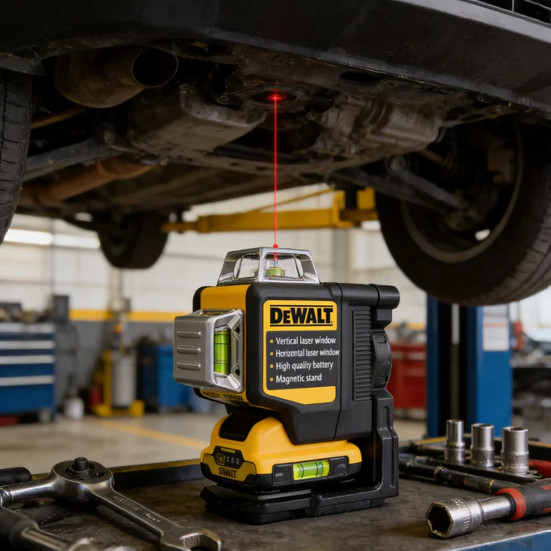 DEWALT DW089LG 12V Green Laser Level 12-Line 3-Sided 360° Vertical & Horizontal for Indoor/Outdoor Projects Lithium-Ion Compatib