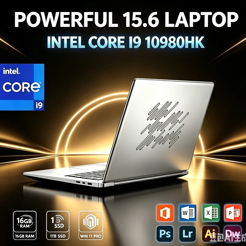 Intel Core I9 10980HK 15.6 Inch Windows 11 pro Laptop - 32GB DDR4 2TB SSD Gaming Office PC Portable Notebook Computer