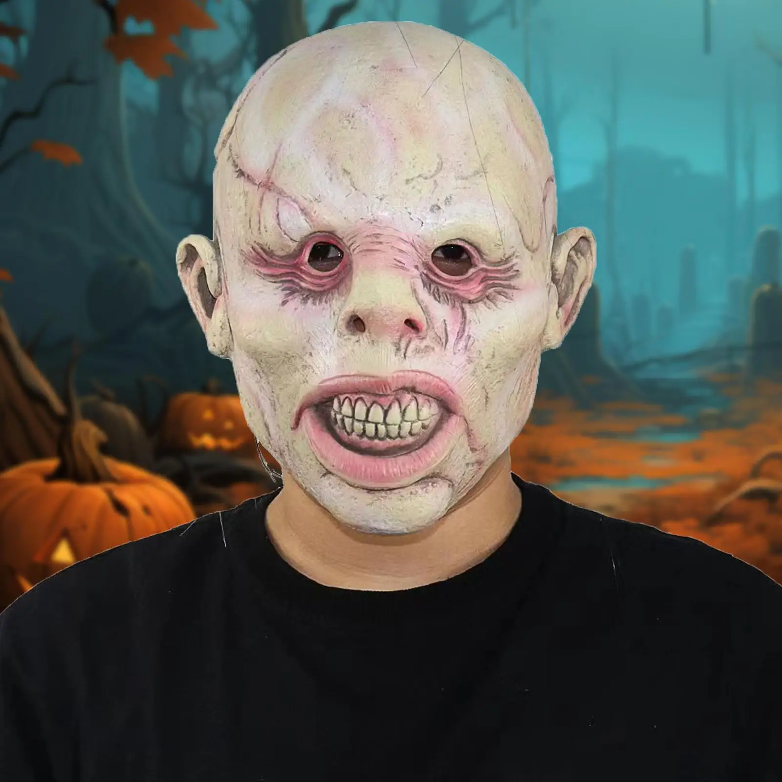قناع الهالوين المخيف، إكسسوارات أزياء للبالغين، دعامة تنكرية للهالوين، دعامة قناع الرأس، قناع الرعب المخيف