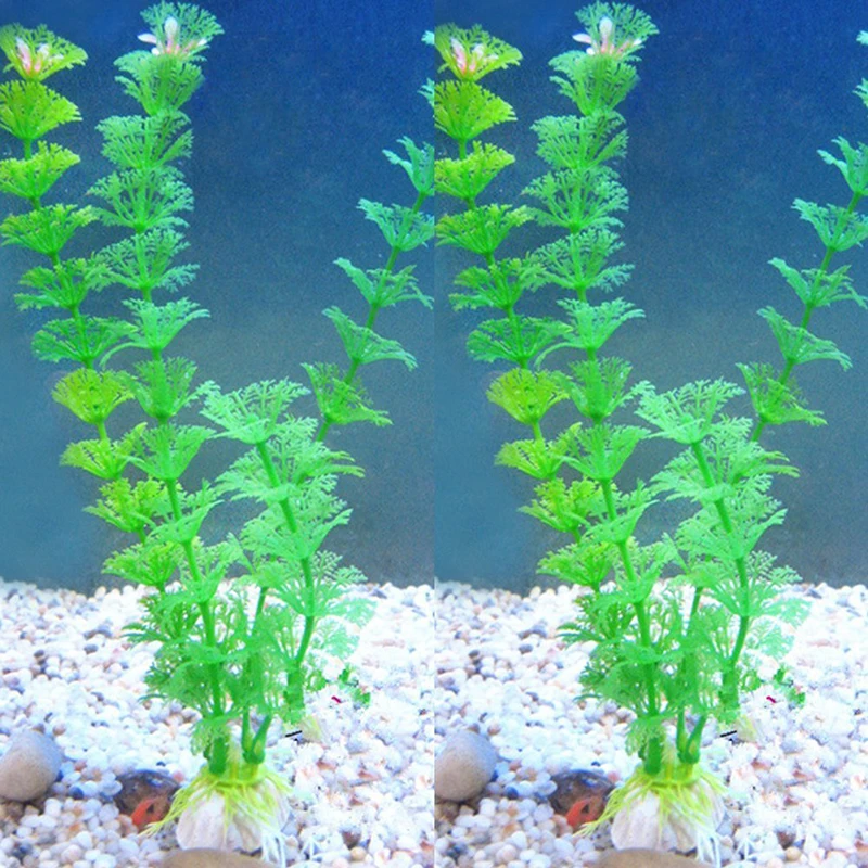 Underwater Artificial Plastic Plants Decoration Aquarium Fish Tank Green Water Grass Ornaments Viewing Decor Pet Supplies