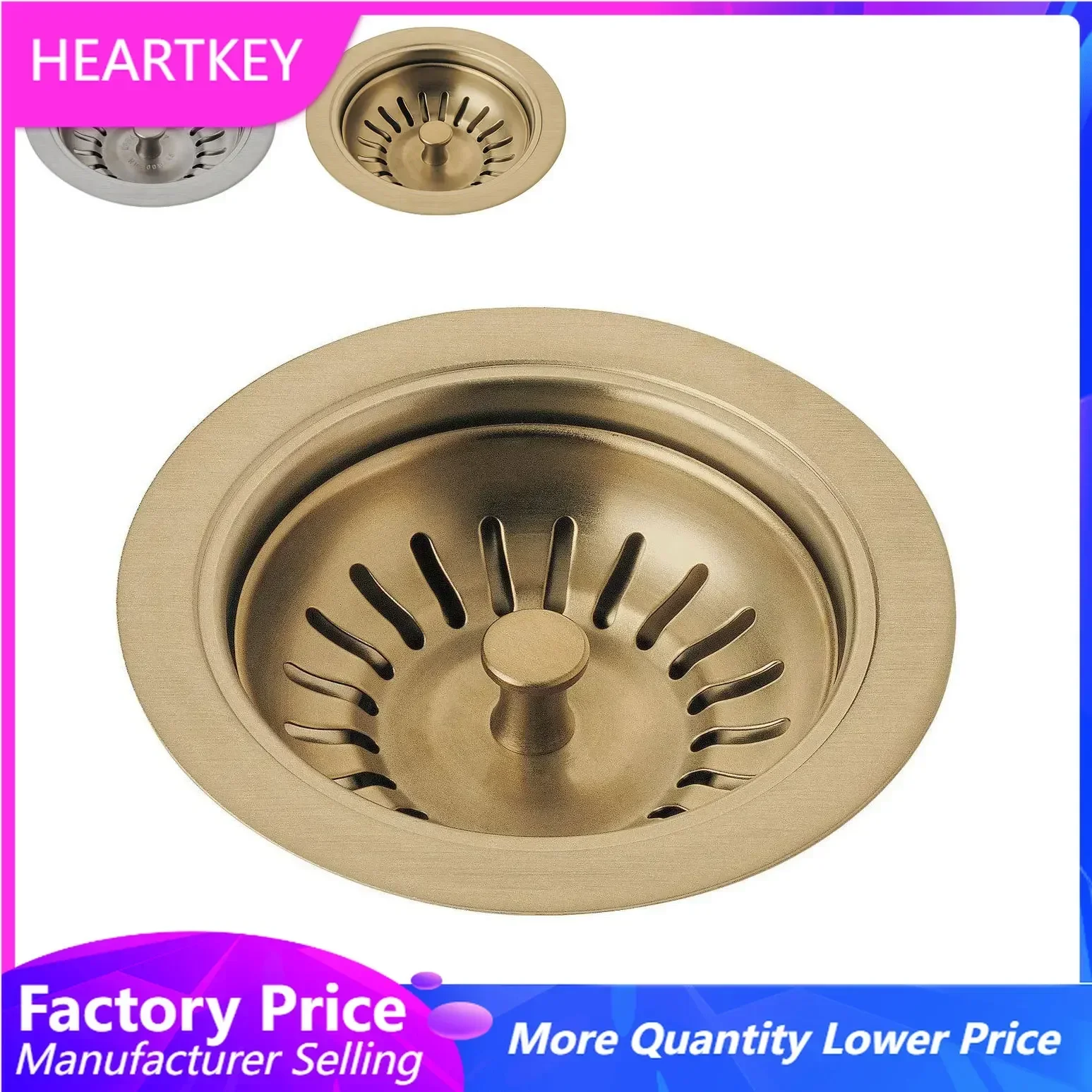 Kitchen Sink Drain Filter, Retro Copper, Bathroom Water Stopper, Plug Drainer, Strainer Accessories, Tools