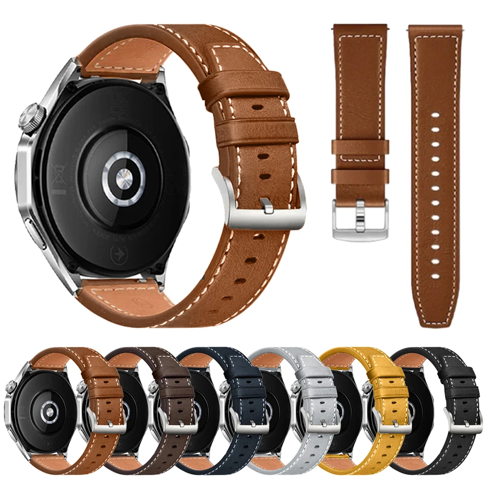 20mm 22mm Leather Watch Band For Huami Amazfit Cheetah 2 Pro BALANCE 2 Sport Strap Amazfit Bip Max 6 5/Active 3 2 Wrist Bracelet