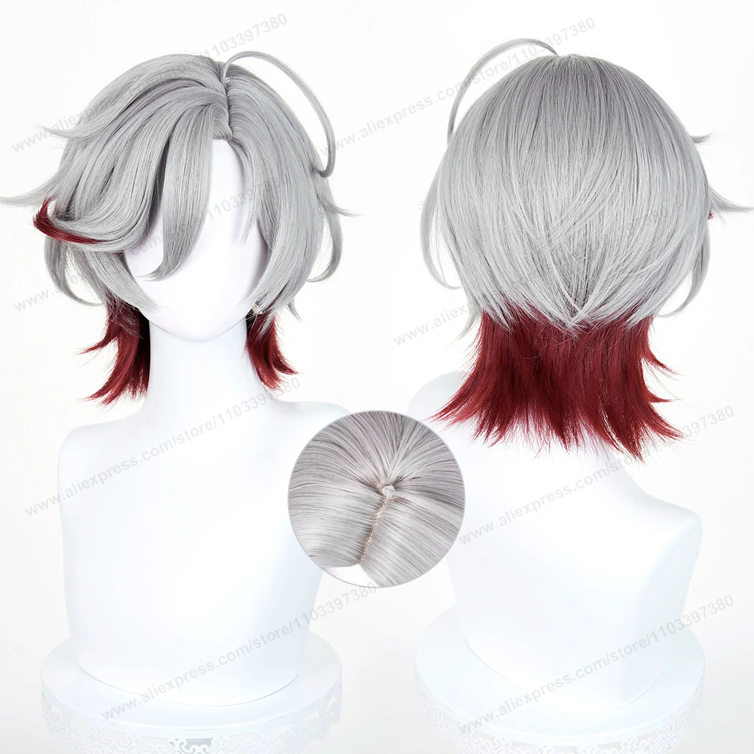 

Illuga Cosplay Wig 35cm Short Man Hair Anime Cosplay Wig Halloween Heat Resistant Synthetic Wigs