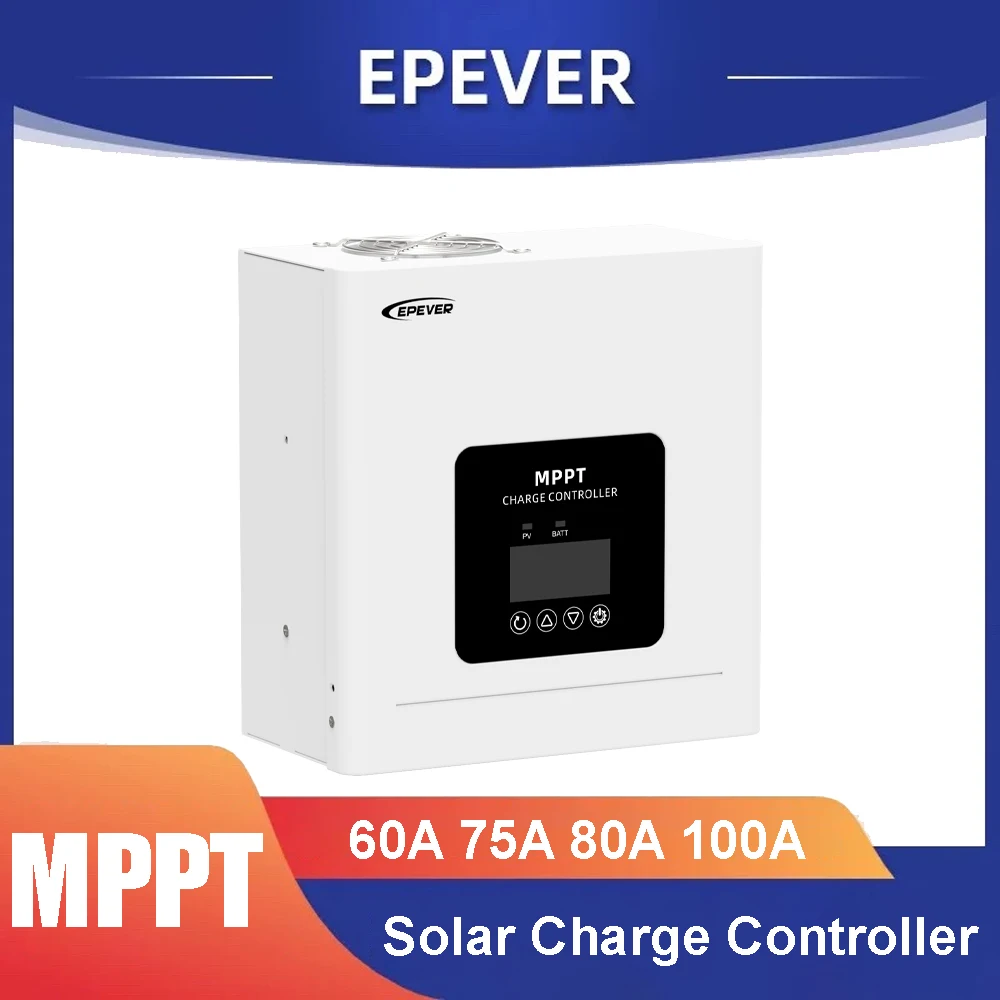 

Контроллер заряда EPEVER TEP 60A 75A 80A 100A 12В 24В 48В с автоматическим MPPT-регулированием, входное напряжение 250В, для солнечных систем, подключение к нагрузке