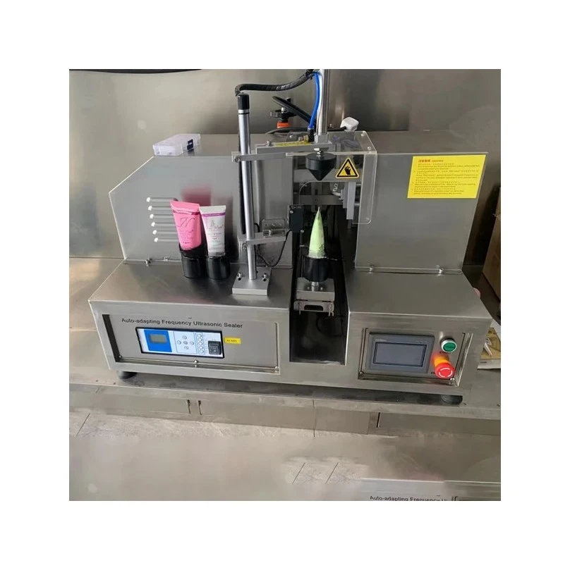 2025 High Efficiency Semi Automatic Ultrasonic Plastic Soft Cosmetic Lotion Cream Tube Positioning Sealer Tube Sealing Machine