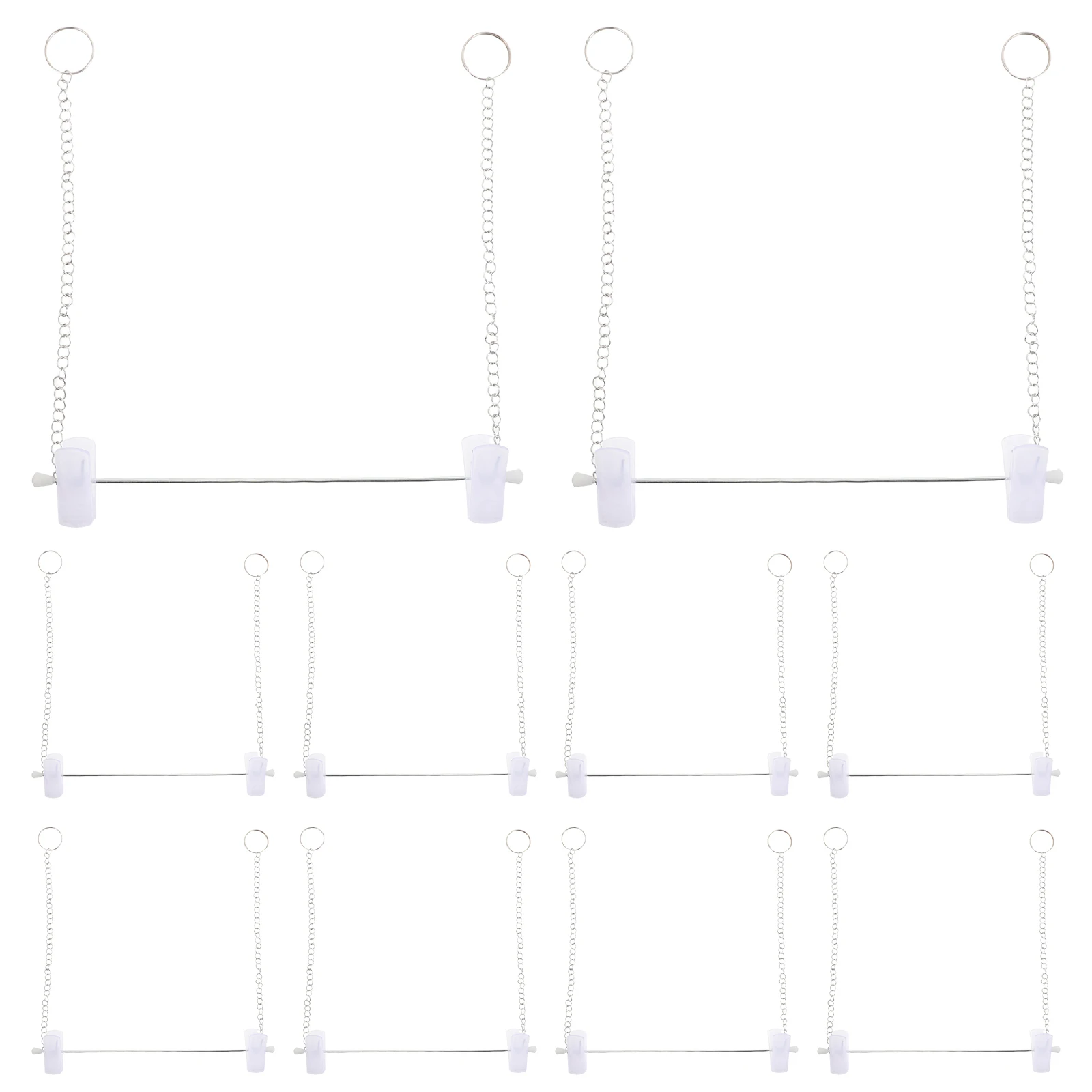 

10Pcs Iron Hanging Chain for Clothes Display Adjustable Height Wear Resistant Ideal for Boutique Shop Market Clothing Hanging