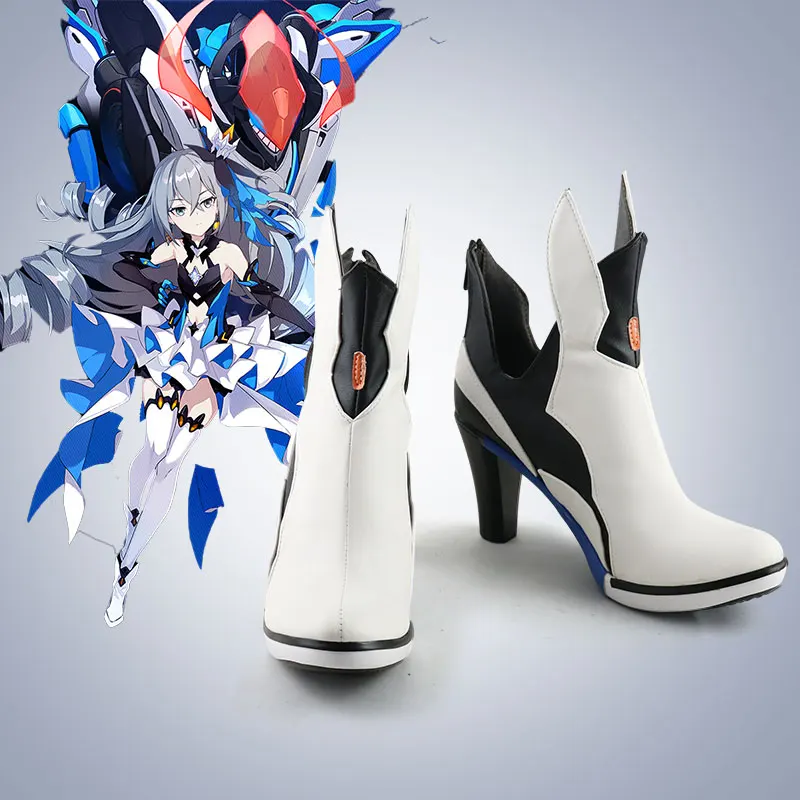 Herrscher of Reason Honkai Cosplay Shoes White customized Boots Adult Halloween Cosplay Bronya Zaychik Shoes