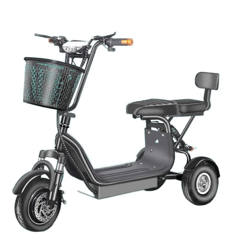 

Small battery car parent child pickup scooter electric tricycle folding mini bjs
