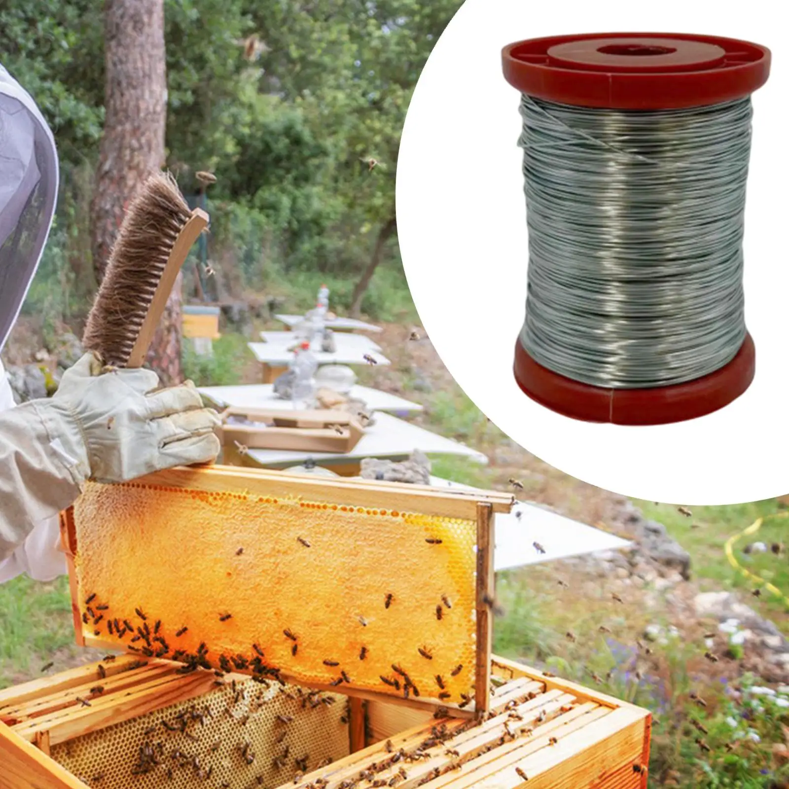 Bee Hive Frame Foundation Wire Supplies Practical Multi Purpose 24 Gauge Bee Hive Tool Beekeeping Comb Tool Beekeeping Equipment