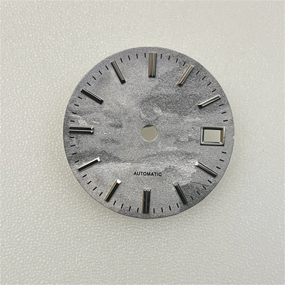 NH35 Dial 28.5mm 3D Nails Watch Faces Single Calendar No Luminous Watch Dial for NH35 Movement Modification Accessories