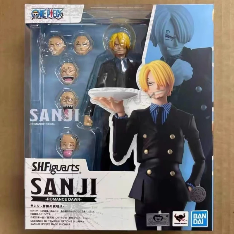 

Оригинальная аниме-фигурка Bandai One Piece S.H.Figuarts SANJI -ROMANCE DAWN-Action, игрушка-модель, подарок для детей