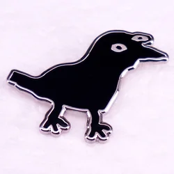 Abstract Crow Enamel Pin Brooch Funny Bird Badge Jewelry Gifts