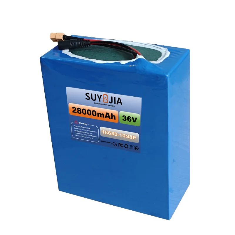 10S8P 36V 28Ah 18650 Rechargeable Lithium Battery Pack 1000W Built-in BMS Suitable for Electric Scooters and Commuter Tools