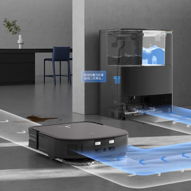 Ecovacs-Ecovacs مكنسة كهربائية ، آلة متكاملة ، الصرف التلقائي للتنظيف المنزلي ، التطهير وجمع الغبار ، RobotX2 برو ، جديد