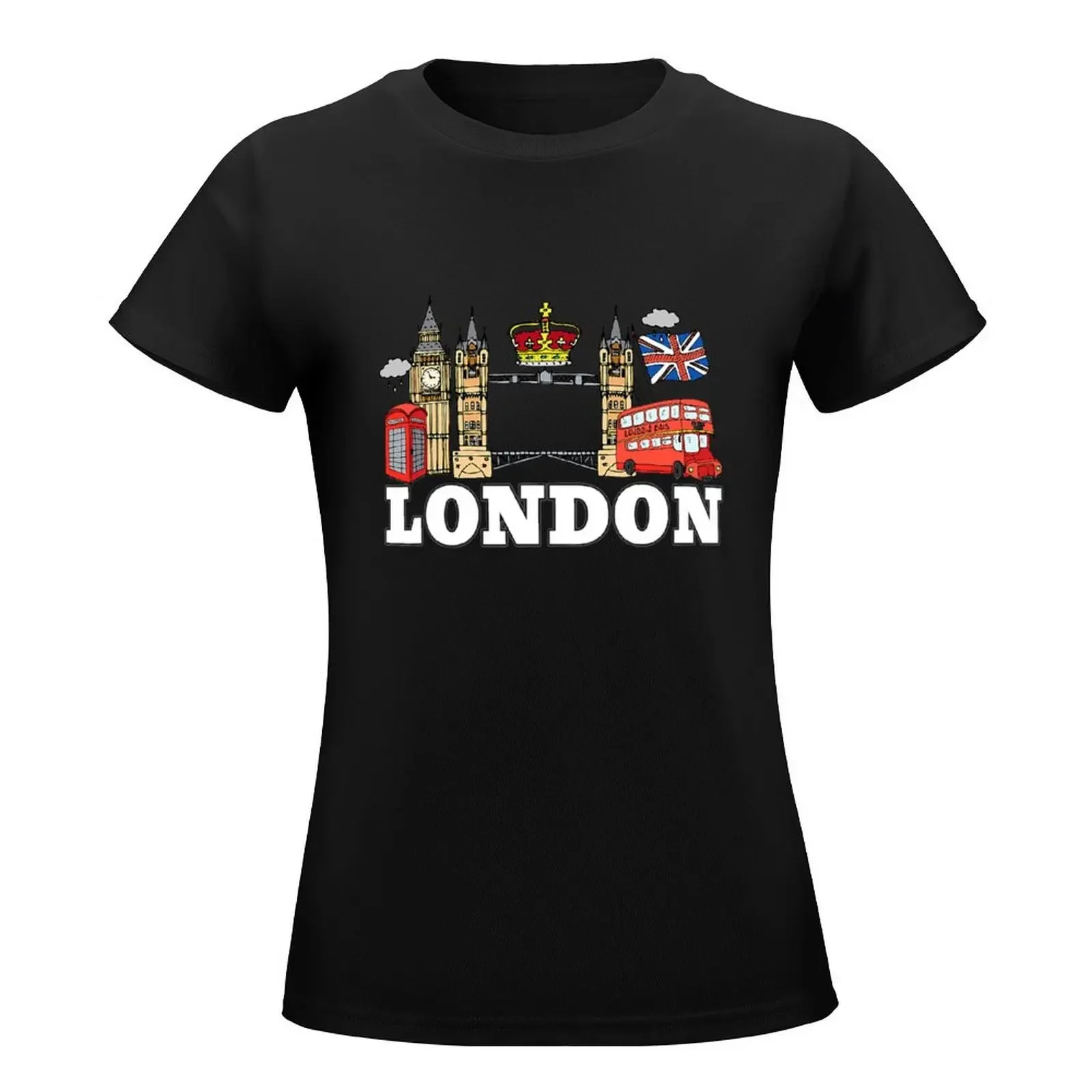 England London Souvenir - London City T-Shirt cute tops cute clothes animal print shirt for girls white t shirts for Women