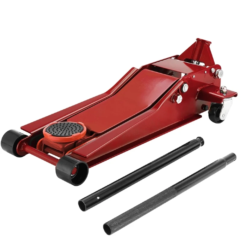 3T vloer hydraulische krik zware stalen vloerkrikken trolley stalen krik met dubbele pomp 75-505 mm liftbereik autoreparatietool