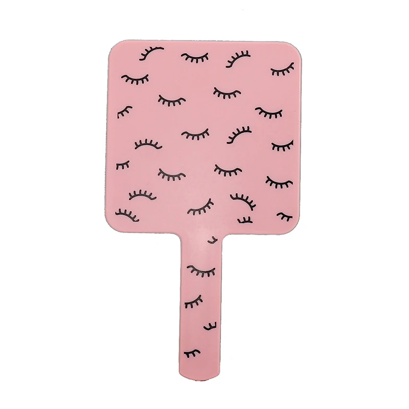 

Eyelash Extension Handheld Makeup Mirror Square Makeup Vanity Mirror With Handle Hand Mirror SPA Salon Compact Mirrors