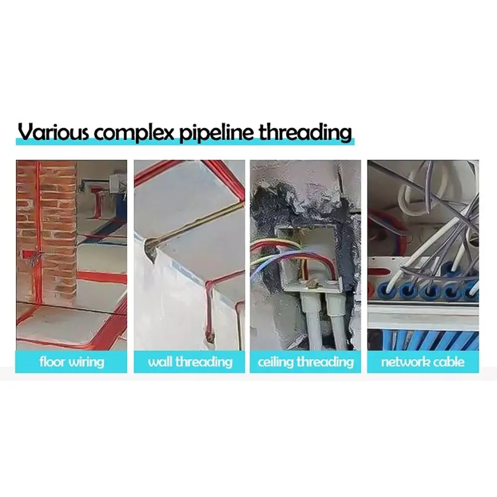 1Roll 5/10/15/20/25/30M Cable Puller 3mm Electrician Spring Tape Wall Wire Lead Nylon Conduit Threader Puller Wiring Aid Tool