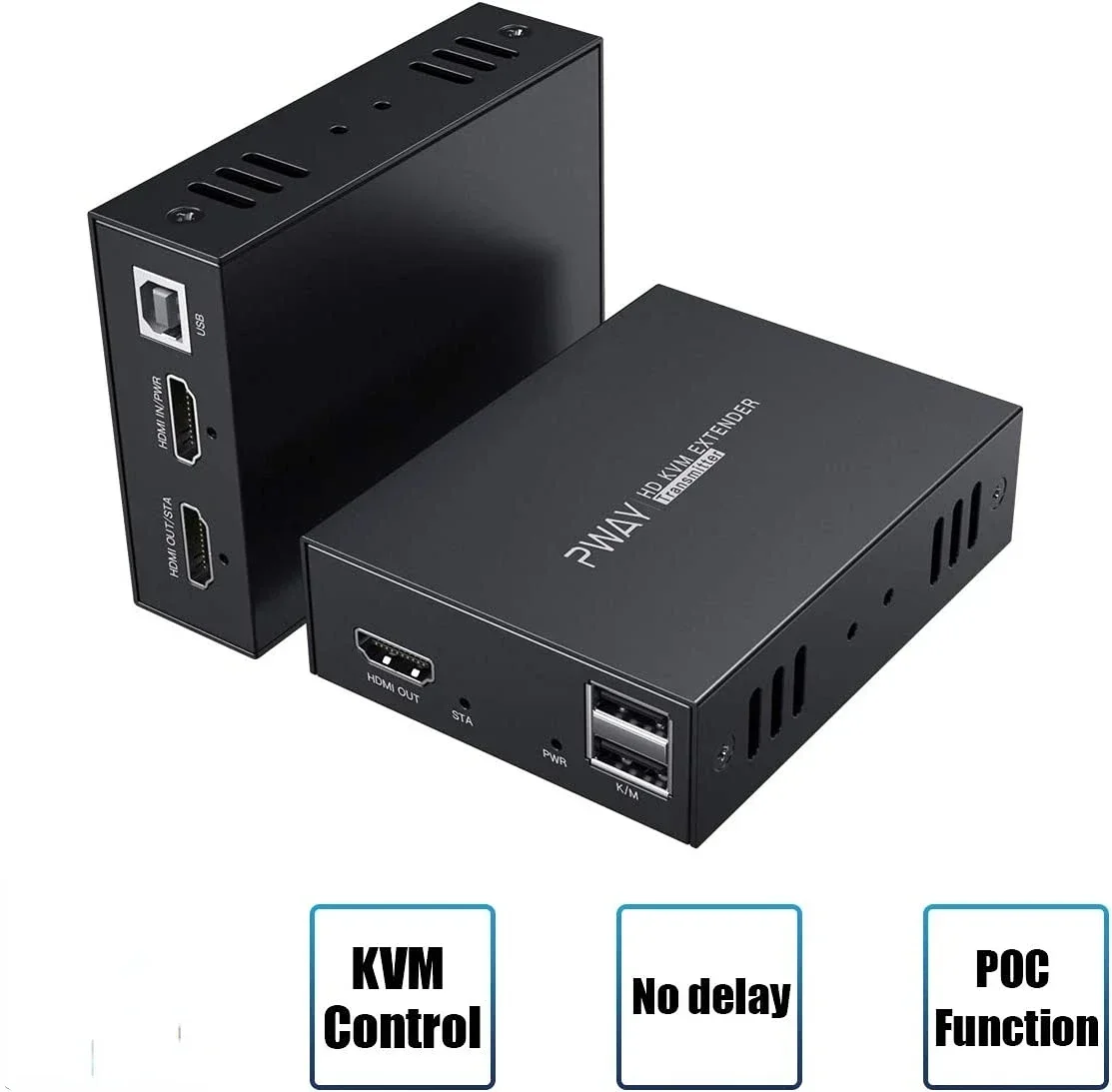 PWAY-Prolongateur de réseau IP, USB 2.0, ports RJ45, 1080P, HDMI sur LAN, 150m, prolongateur KVM, par Cat5, Catinspectés, Cat6