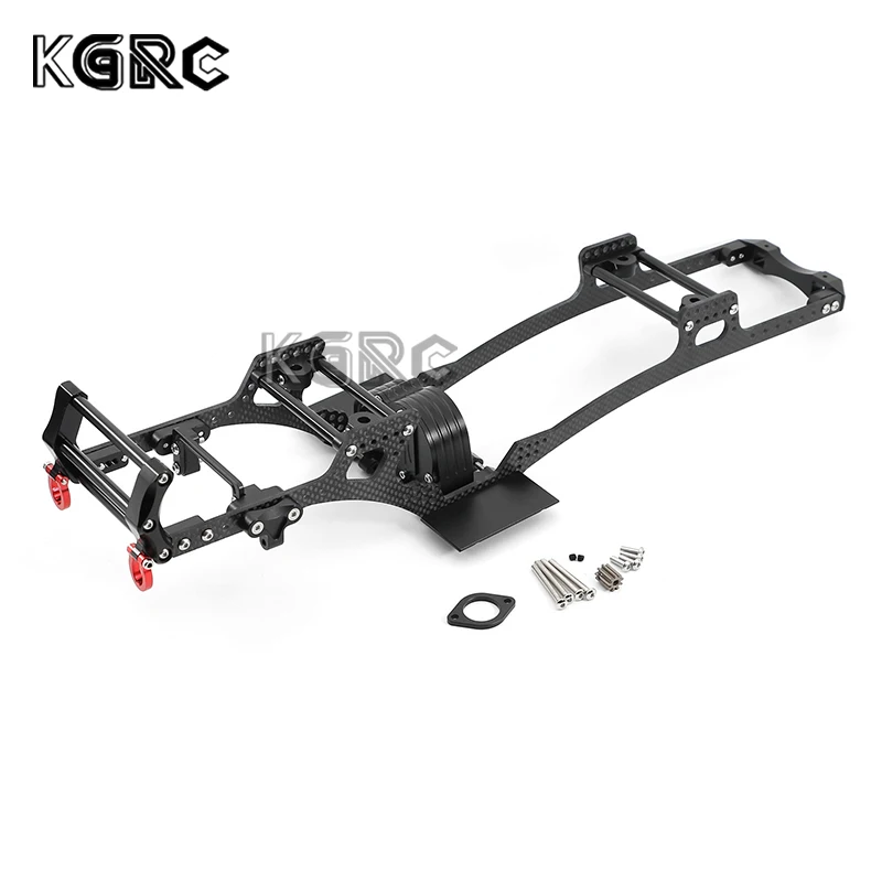 

Carbon Fiber LCG Chassis Kit Frame Rail V2 Gearbox Skid Plate Bumper Set for Axial SCX10 1/10 RC Crawler Car DIY Upgrade Parts