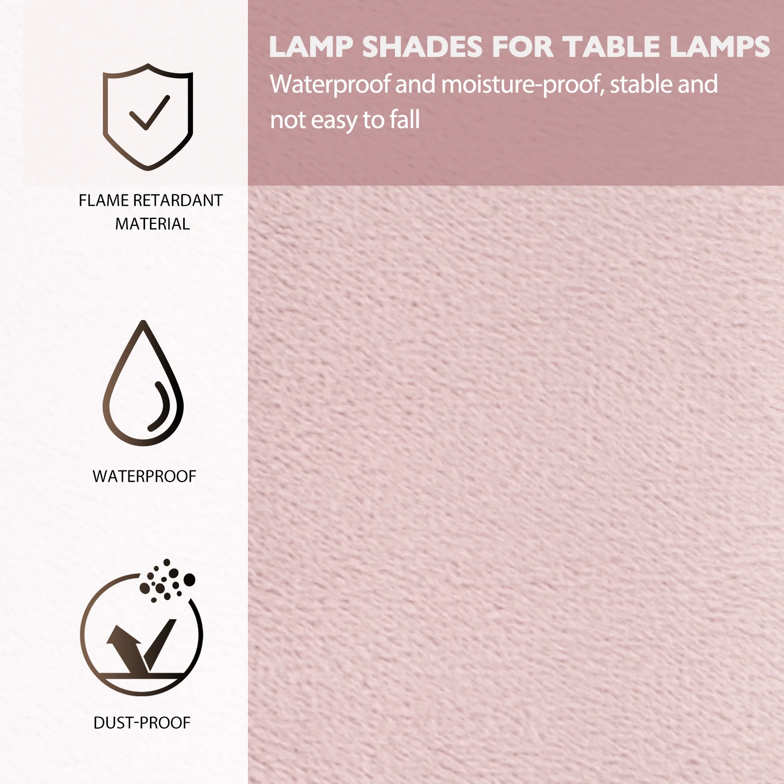 

Vintage Lamp Shade Accessories for Table Lamp Durable Iron Bracket Dust Protection Cover Home Hotel Use High Quality Velvet Pink