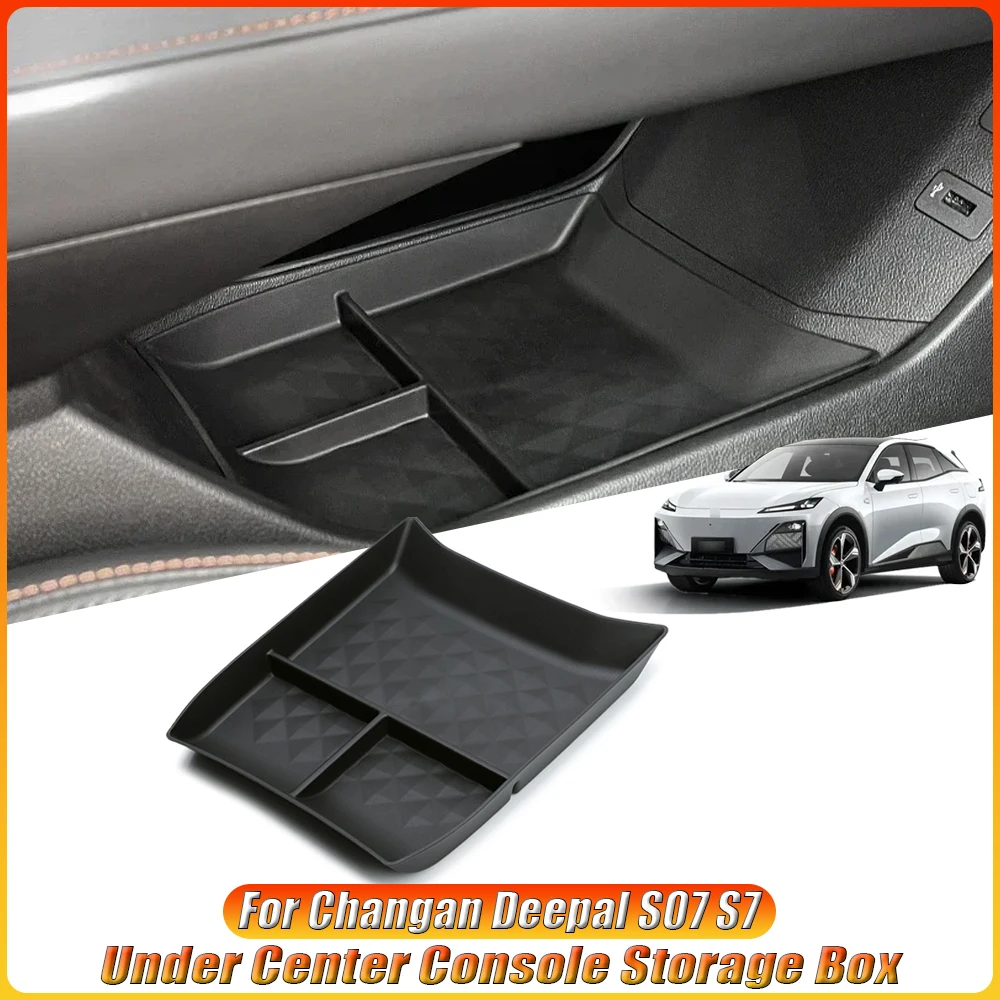 Estilo do carro sob console central organizador caixa de armazenamento para changan deepal s07 2024 2023 s7 caixa de armazenamento interior acessórios automóveis