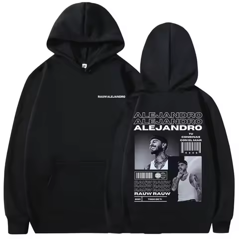 Singer Rauw Alejandro Todo De Ti Album Print Hoodie Man Fashion Vintage Streetwear Men Hip Hop Oversized Sweatshirt Male Hoodies