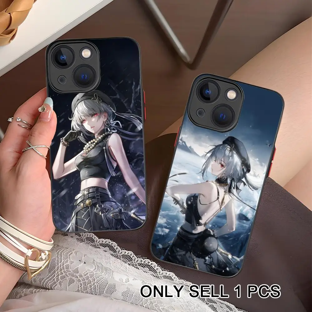 

Wuthering Waves SanHua Silicone Mobile Phone Case for iPhone 17 16 15 14 13 12 11 X XR XS Air Pro Max Plus Mini Colorful Cover
