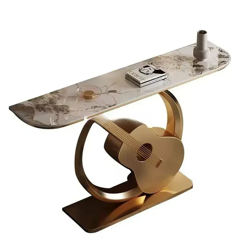 Y2 Italian light luxury entrance table, rock slab entrance platform, simple end view platform against the wall