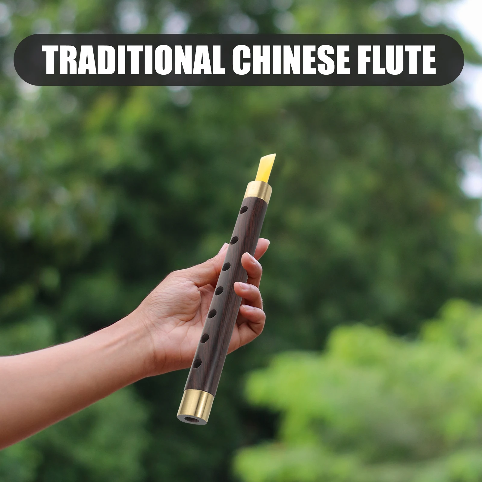 

Wooden Instrument: A Key Handmade Ethnic Wind Flute For Traditional Chinese Folk Music Portable Lightweight Flute For