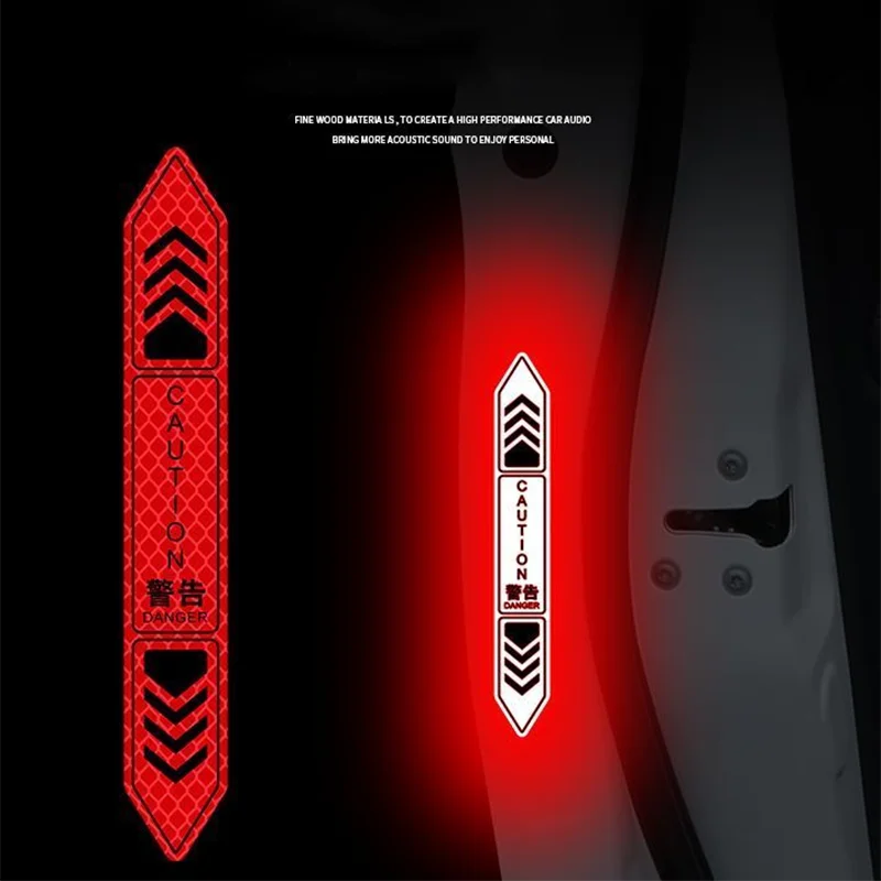 Car Door Reflective Stickers Night Safety Warning Tape Door Stickers Decorative Stickers Car Reflective Strip Car Accessories